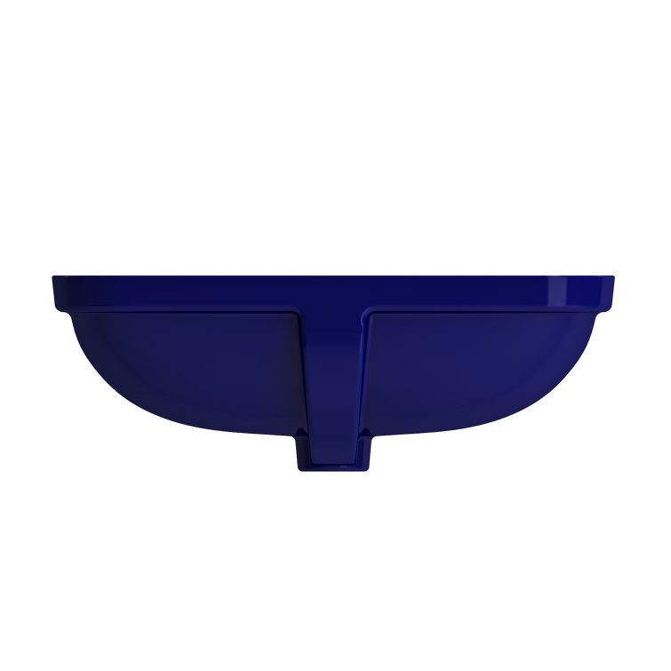 Sapphire Blue Ceramic Rectangular Undermount Bathroom Sink
