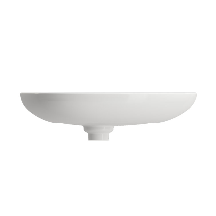 Modern White Ceramic Palette Shaped Vessel Sink