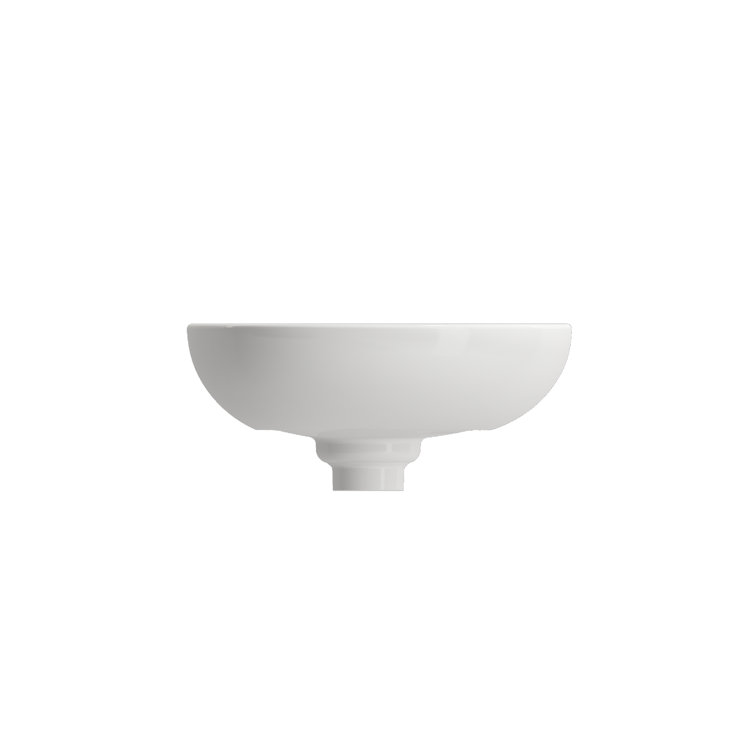 Modern White Ceramic Palette Shaped Vessel Sink