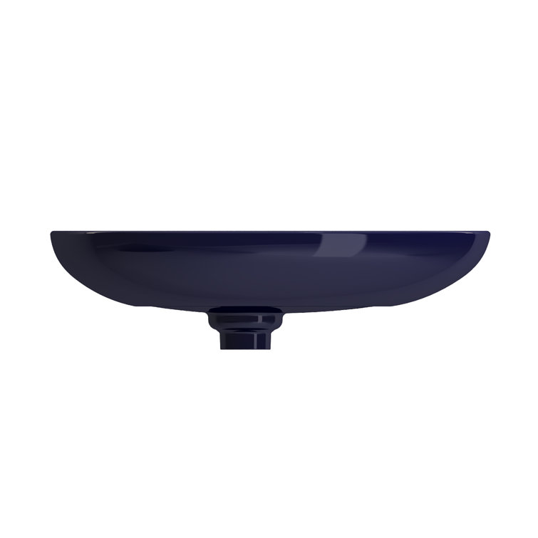 Sapphire Blue Ceramic Palette Shaped Vessel Sink