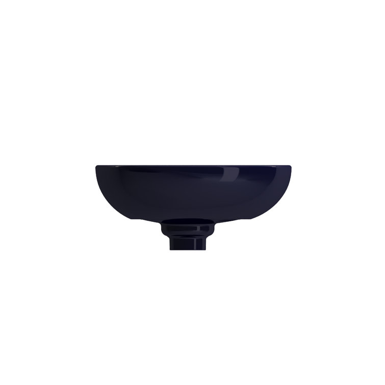 Sapphire Blue Ceramic Palette Shaped Vessel Sink
