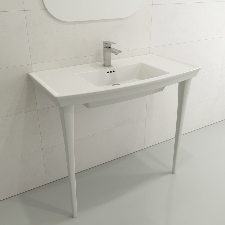 White Fireclay Traditional Console Leg Set