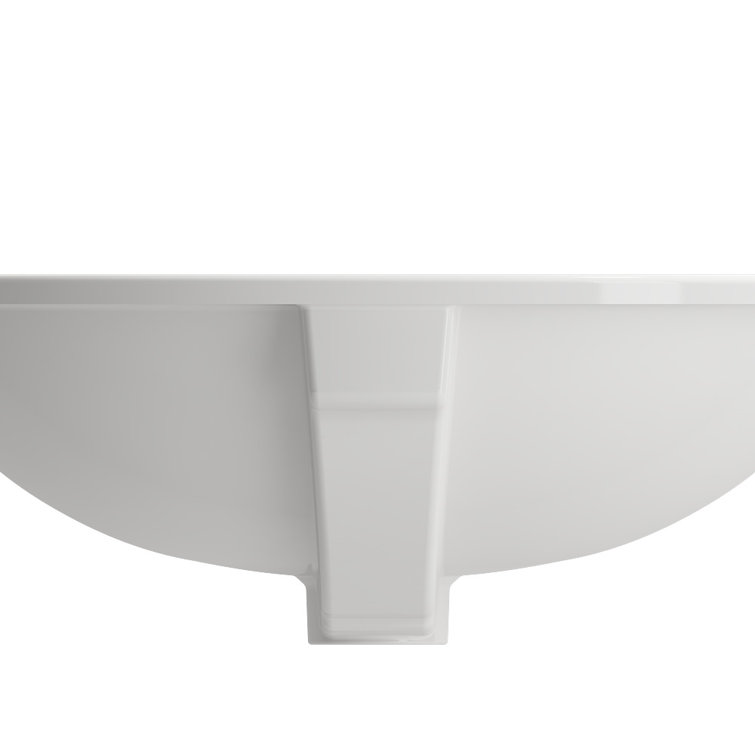 Parma 22" White Ceramic Undermount Oval Bathroom Sink