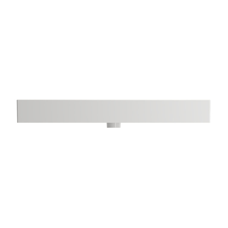 Milano 39.75-Inch White Ceramic Wall-Mount Rectangular Bathroom Sink