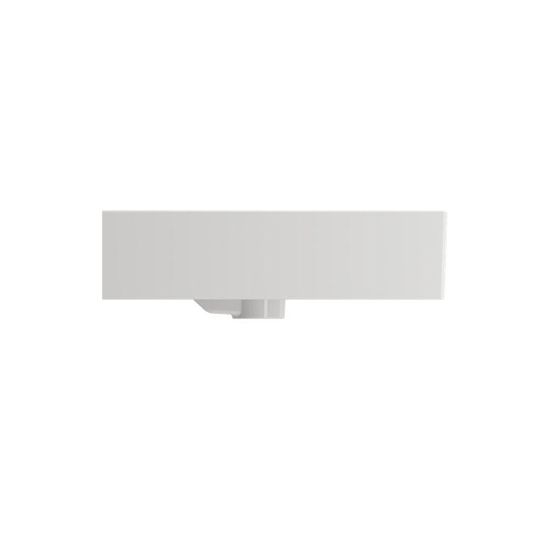 Milano 39.75-Inch White Ceramic Wall-Mount Rectangular Bathroom Sink
