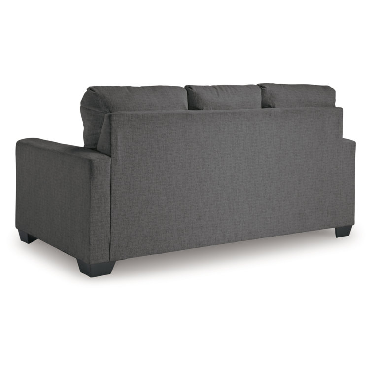 Pewter Full Memory Foam Sleeper Sofa with Removable Cushions