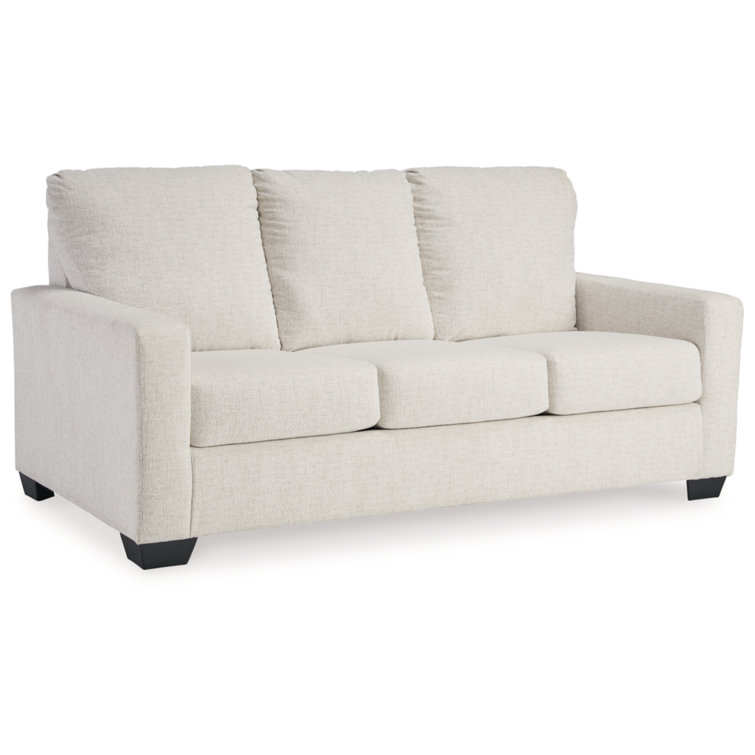 Snow White Full Memory Foam Fabric Sleeper Sofa