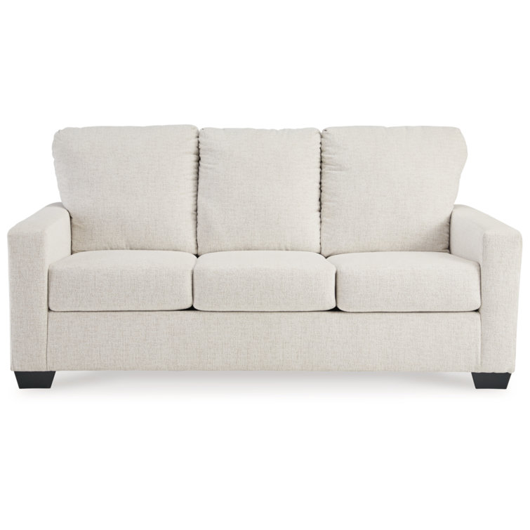 Snow White Full Memory Foam Fabric Sleeper Sofa