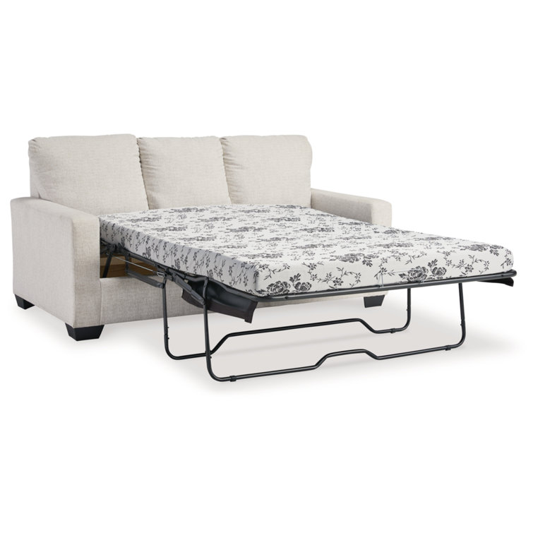 Snow White Full Memory Foam Fabric Sleeper Sofa