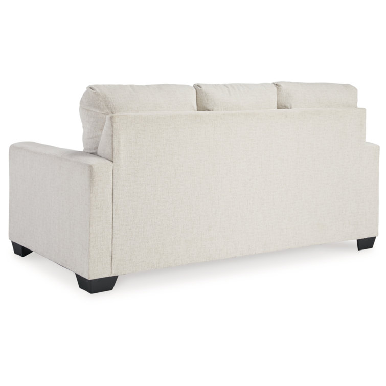 Snow White Full Memory Foam Fabric Sleeper Sofa