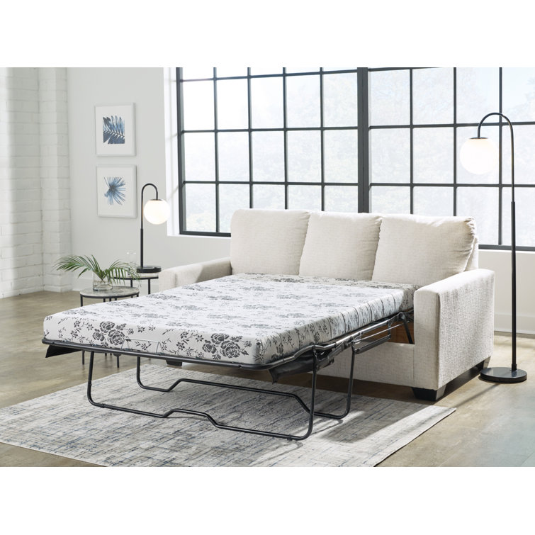 Snow White Full Memory Foam Fabric Sleeper Sofa