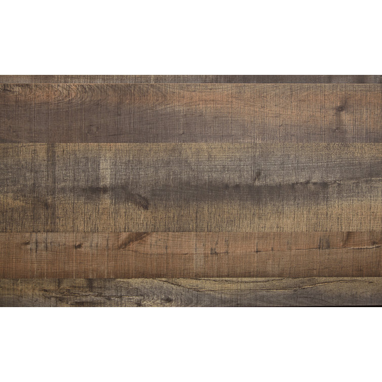 Brown Full Wood Bookcase Headboard with Storage