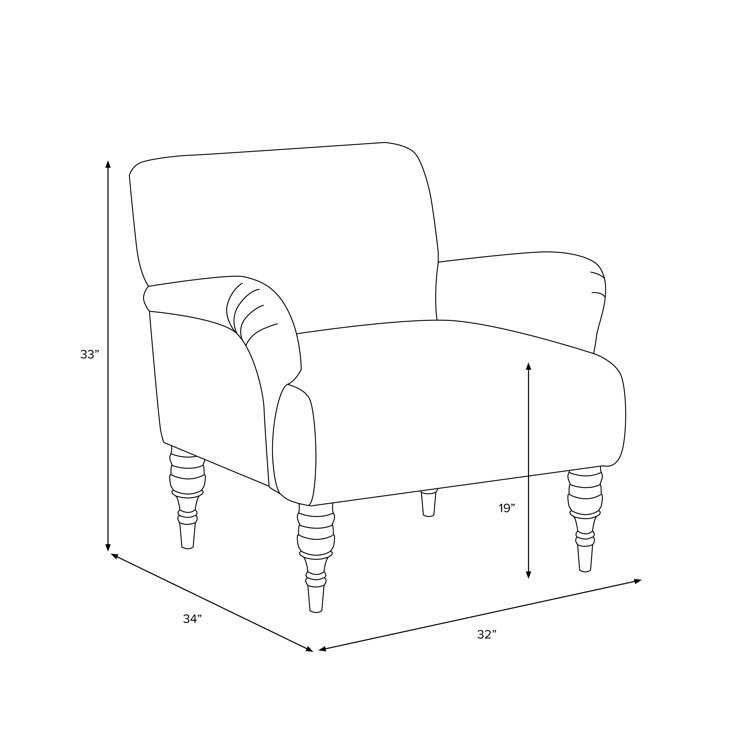 Japanais Dusty Pink Cotton Upholstered Armchair with Espresso Wood Legs