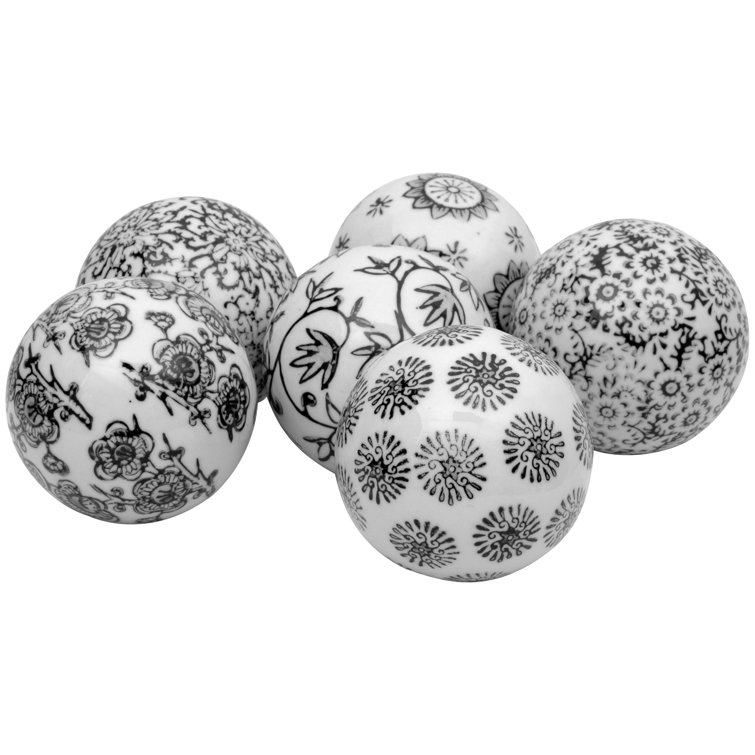 Ming Dynasty Inspired 3" Porcelain Decorative Ball Set