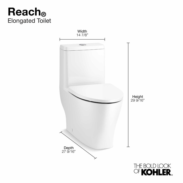 Modern High-Efficiency Elongated Dual-Flush Free Standing Toilet in White
