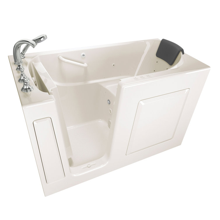 59.5'' x 29.75'' Linen Fiberglass Walk-In Bathtub with Faucet