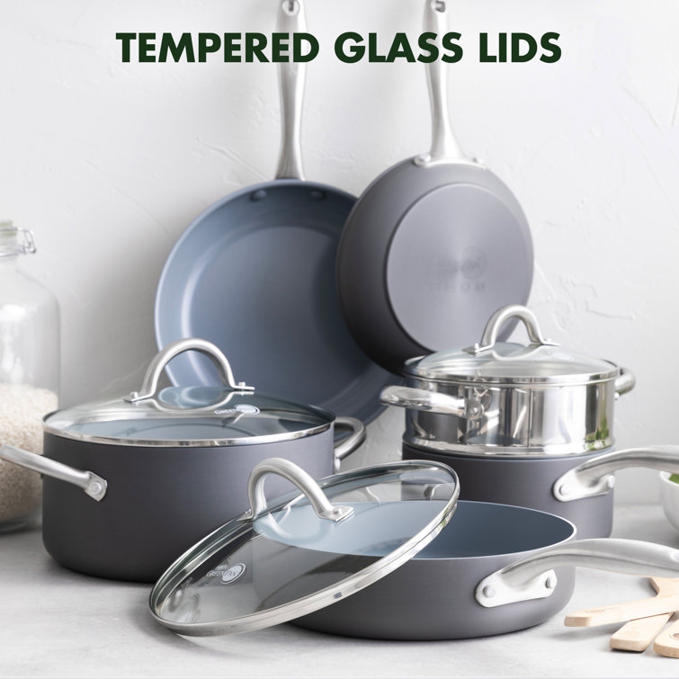 GreenPan Lima Black Aluminum Nonstick 12-Piece Cookware Set
