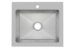 25'' Stainless Steel Single Bowl Drop-In Undermount Kitchen Sink