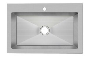 33'' Stainless Steel Drop-In Single Bowl Kitchen Sink
