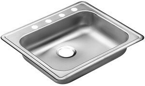 25'' Stainless Steel Single Bowl Drop-In Kitchen Sink