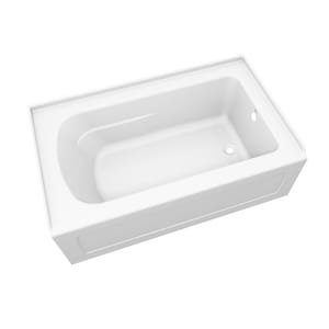 White Acrylic 60'' x 36'' Alcove Soaking Bathtub