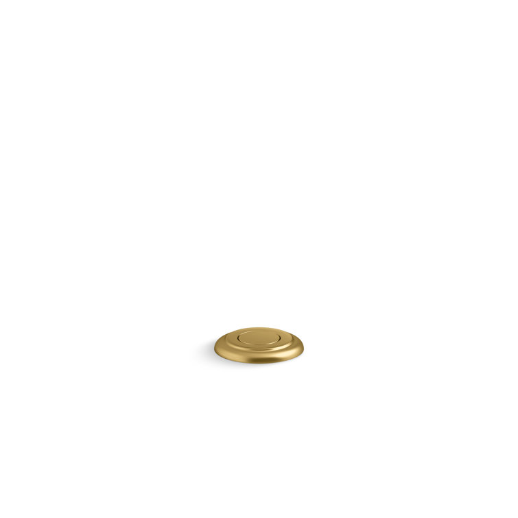 Vibrant Brushed Moderne Brass Garbage Disposal Air Switch Button