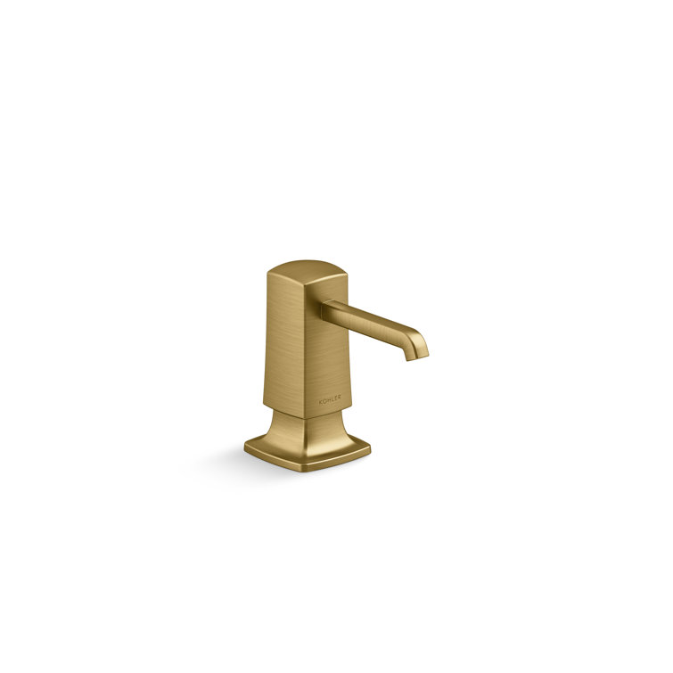 Vibrant Brushed Moderne Brass Soap and Lotion Dispenser