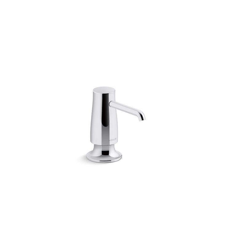Polished Chrome Transitional Deck Mounted Soap Dispenser
