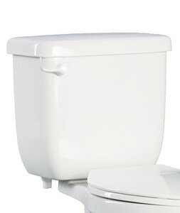 White Vitreous China Toilet Tank with Lever Handle