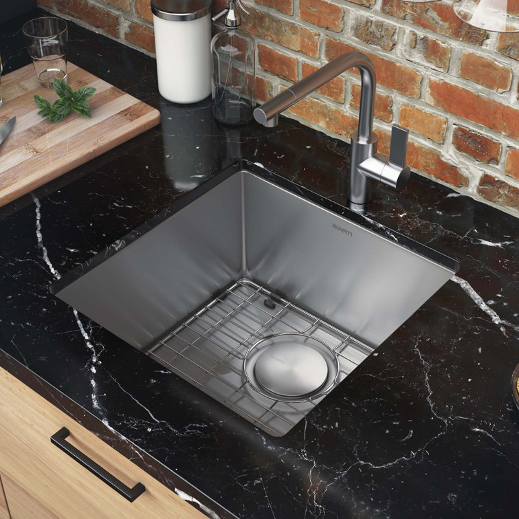 Ruvati 18" Stainless Steel Undermount Bar Prep Sink with Rounded Corners