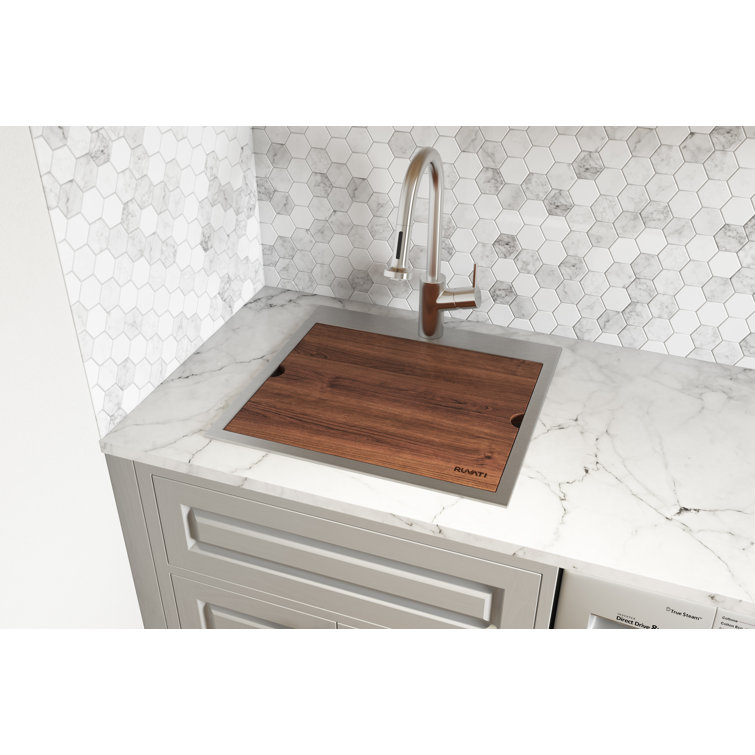 Ruvati 24" Stainless Steel Drop-In Utility Sink with Grid