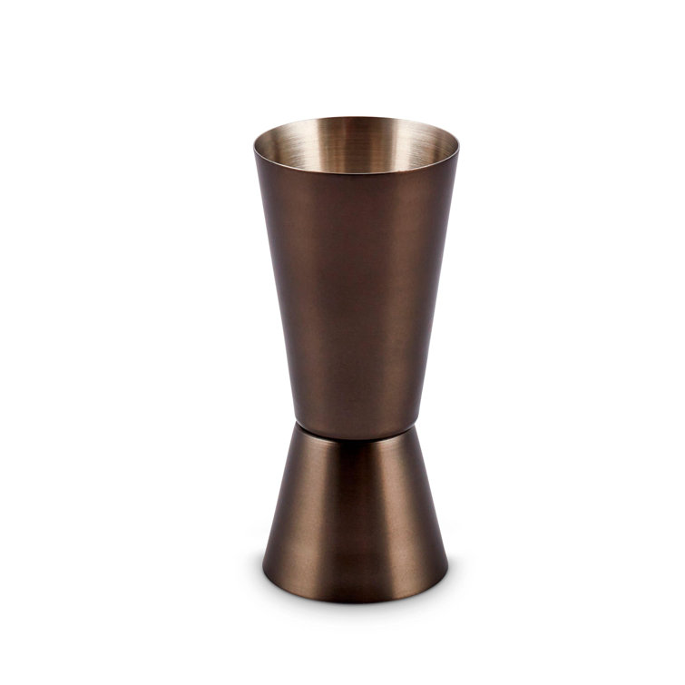 Bronze and Silver 4-Piece Cocktail Shaker Bar Tool Set