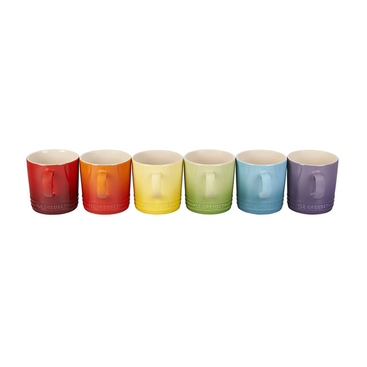 Rainbow Ceramic 12 oz. Microwave Safe Mug Set