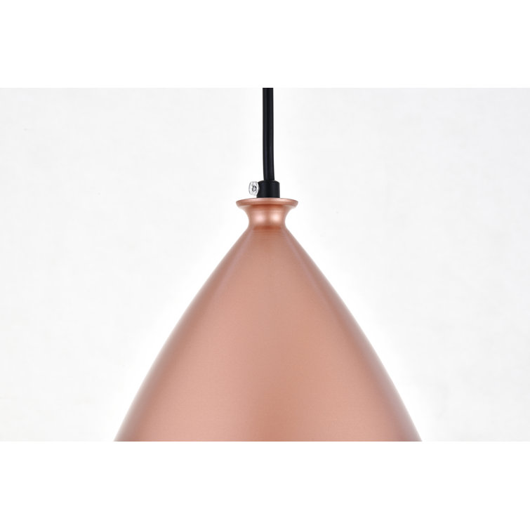 Honey Gold Aluminum Single Pendant Light