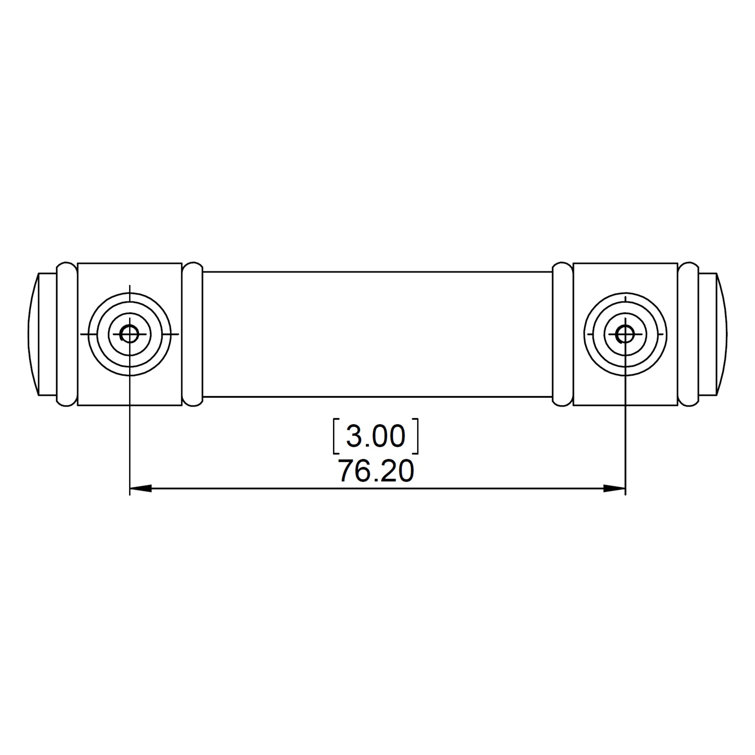 Polished Chrome 3-inch Modern Cabinet Pull with Mounting Hardware