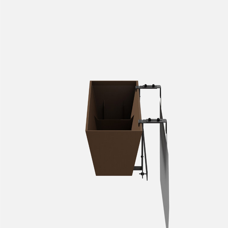 Espresso 36" Recycled Plastic Railing Planter Box