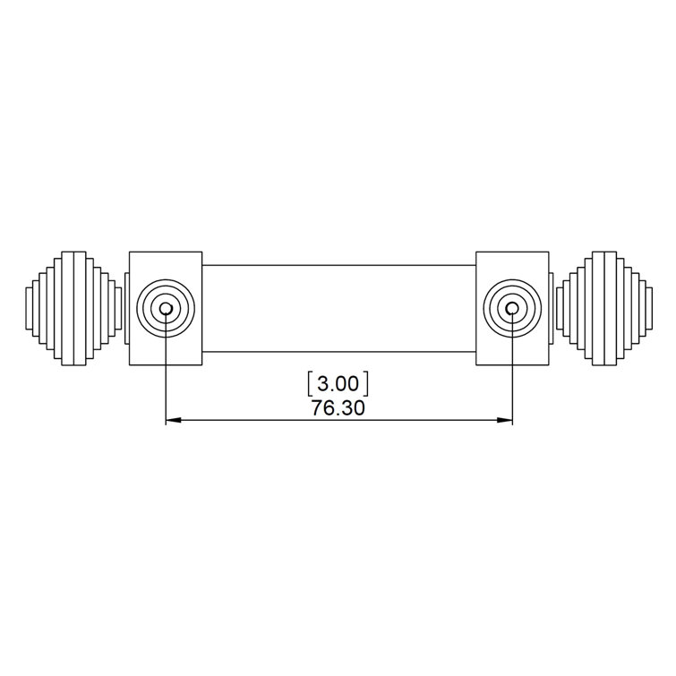 Matte White Solid Brass 3" Bar Pull with Mounting Hardware