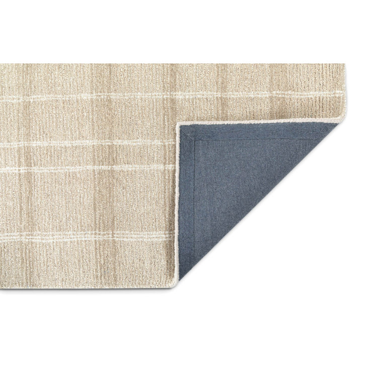 Handmade Beige Wool Tufted Rectangular Area Rug