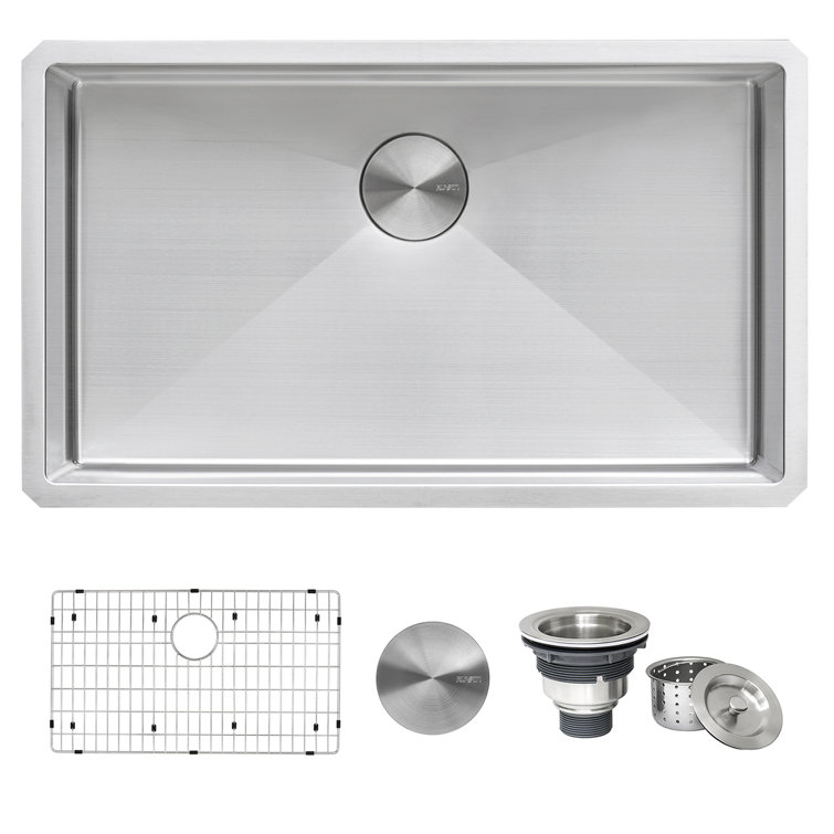 Ruvati 32-inch Satin Finish Stainless Steel Single Bowl Kitchen Sink