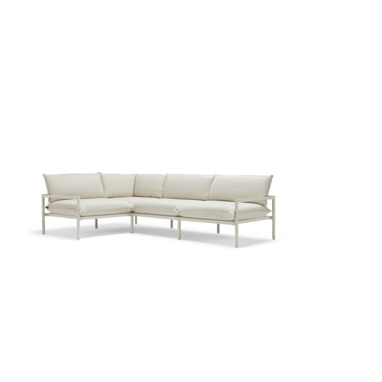 101.5'' Putty Aluminum Four Piece Outdoor Sectional