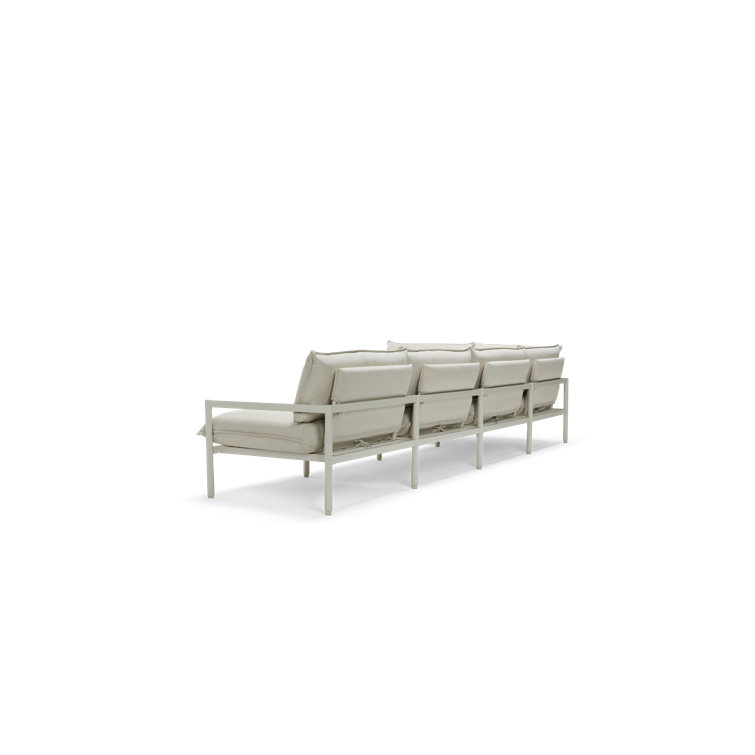 136'' Putty Aluminum Five Piece Outdoor Sectional