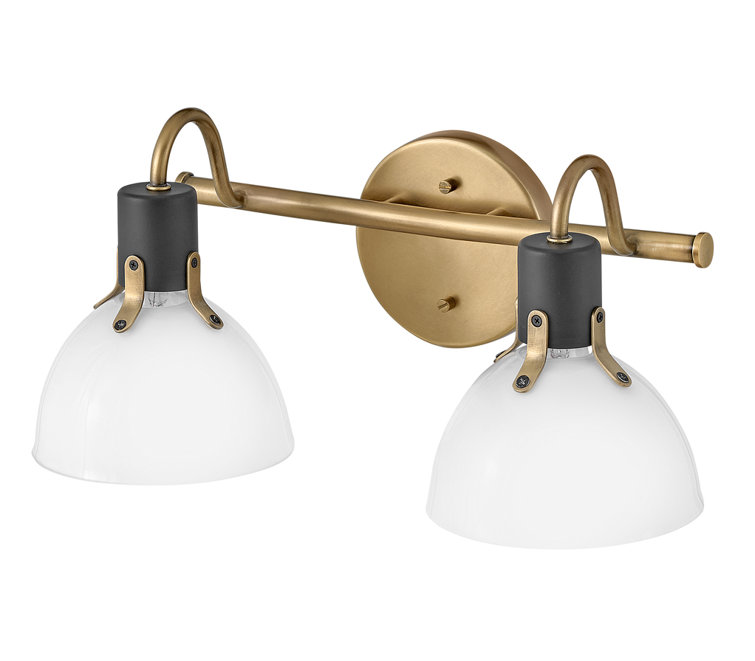 Argo Heritage Brass Dual-Light Dimmable Vanity Fixture