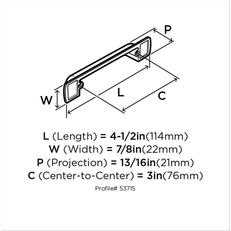 Satin Nickel Brushed Industrial Cup Pull with Mounting Hardware