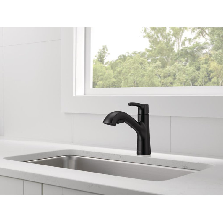 Parkwood Matte Black Pull-Out Kitchen Faucet with Sprayer