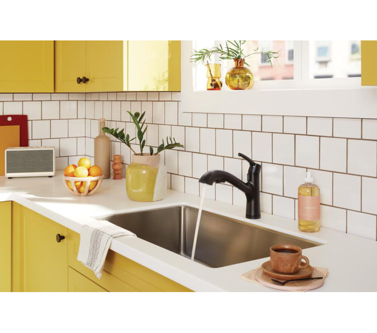 Parkwood Matte Black Pull-Out Kitchen Faucet with Sprayer