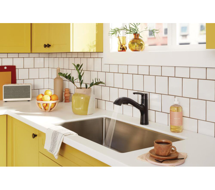 Parkwood Matte Black Pull-Out Kitchen Faucet with Sprayer