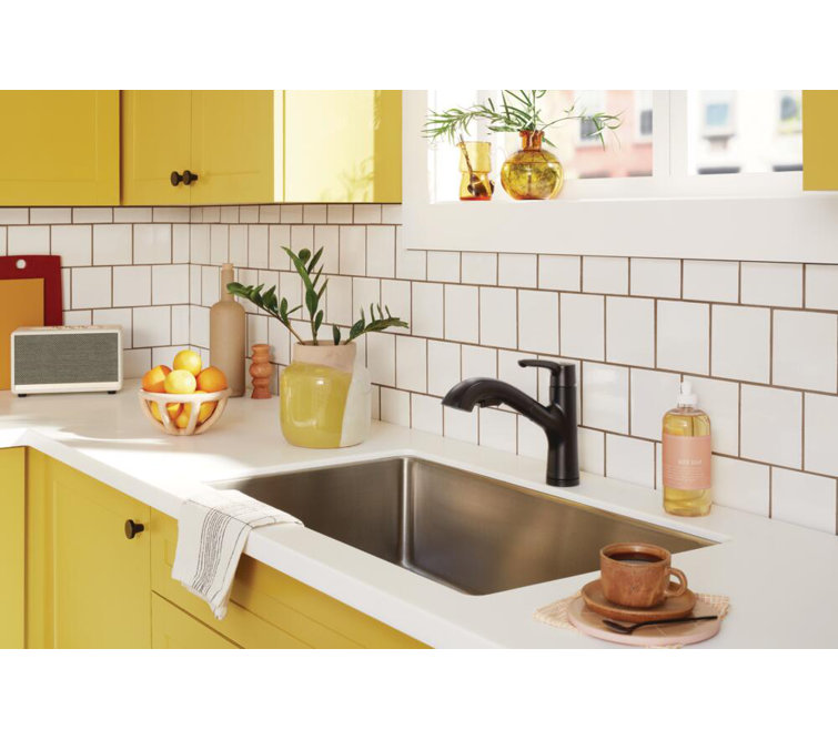 Parkwood Matte Black Pull-Out Kitchen Faucet with Sprayer