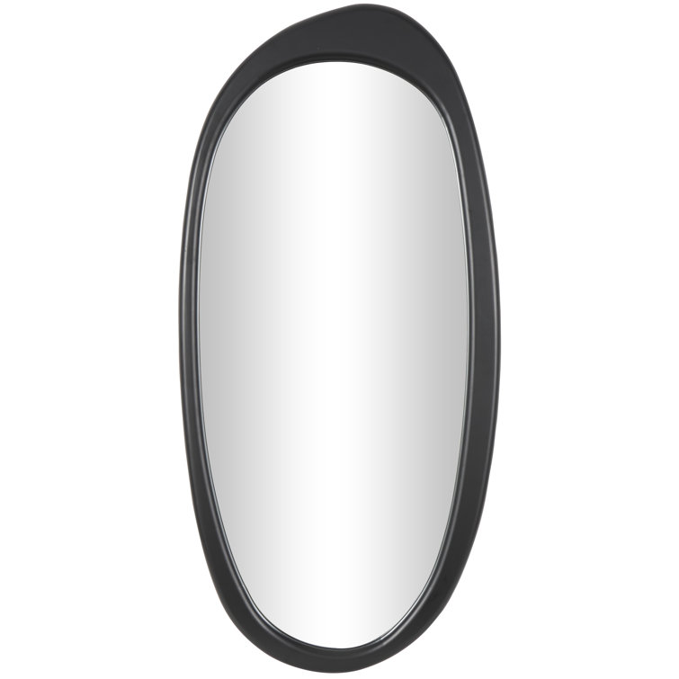 Derinda Black Oval Full Length Mirror with Manufactured Wood Frame