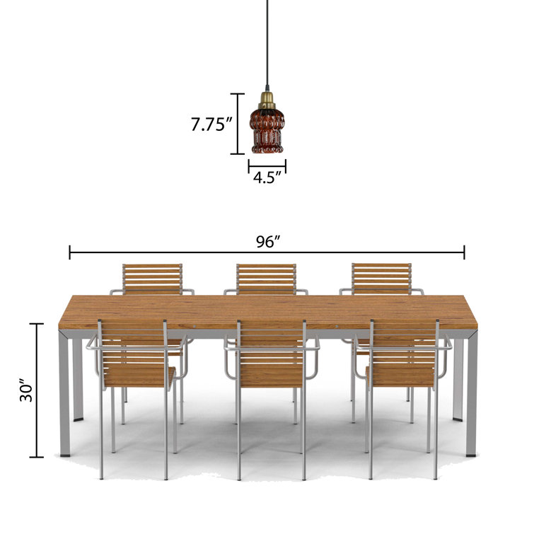 Brown Textured Glass and Gold Metal Pendant Light