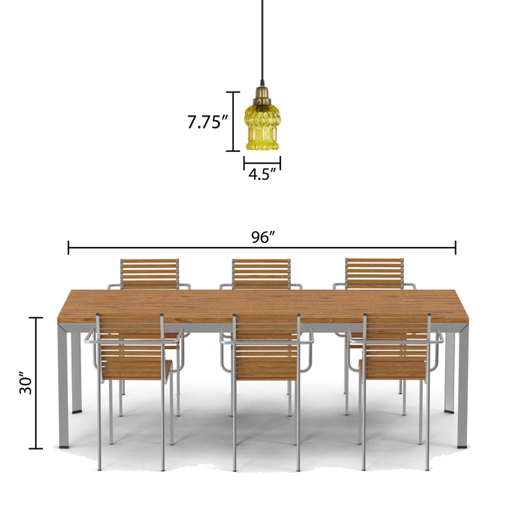 Yellow Textured Glass and Gold Metal Pendant Light, Adjustable Height